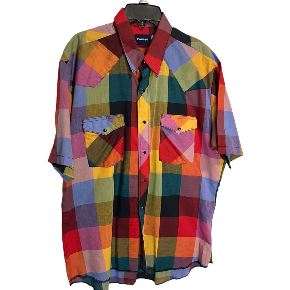 Vintage Wrangler Snap Button Plaid Shirt